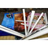 A QUANTITY OF LARGE SIZE VINYL AND PAPER FILM POSTERS, includes several large size external '
