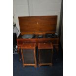 A DYNATRON GC1010PW RADIOGRAM in a burr walnut cabinet with a Garrard 35SB turntable (working but