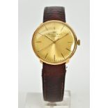 A GENTS IWC HAND WOUND WRISTWATCH, the gold tone dial signed 'IWC International Watch Co,