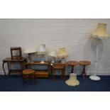 A QUANTITY OF OCCASIONAL FURNITURE, to include an Edwardian occasional table, nest of two tables,