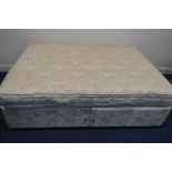 A HYPNOS 4'6'' DIVAN BED AND MATTRESS