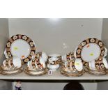 A ROYAL ALBERT 'HERITAGE PATTERN' TEA SET, comprising a pair of bread and butter plates, milk jug,