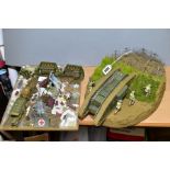 TWO WORLD WAR I BATTLE SCENE DIORAMAS, 1/76 scale model 'Behind the Lines'