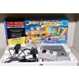 A BOXED SUPER NINTENDO ENTERTAINMENT SYSTEM, NO STREET FIGHTER GAME WITH SET, includes Fifa