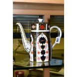 A ROYAL CROWN DERBY IMARI 1128 PATTERN COFFEE POT, height 22cm, bears date code XL to cover and