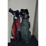 TWO GOLF BAGS CONTAINING CLUBS including Donnay, Penfold, etc