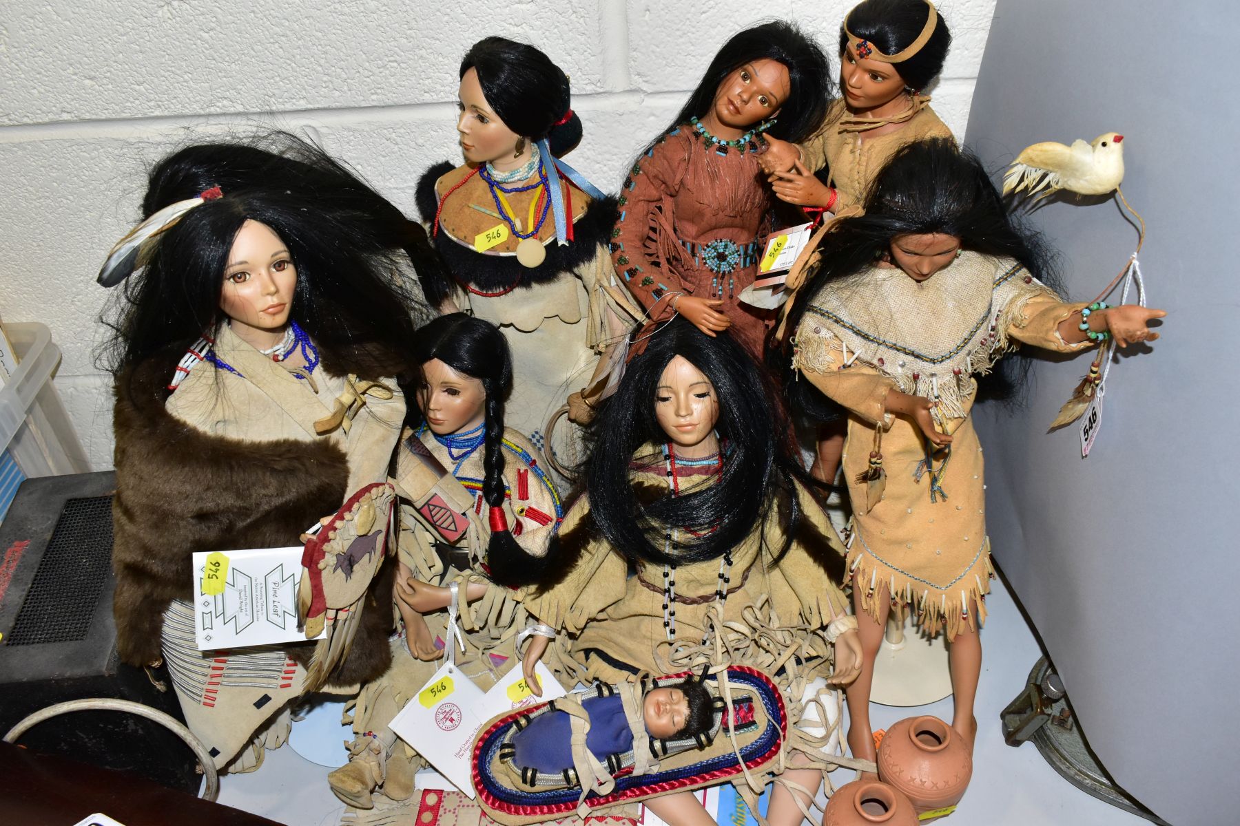 A COLLECTION OF HAMILTON COLLECTION AND ASHTON-DRAKE GALLERIES NATIVE AMERICAN HEROINE DOLLS, four