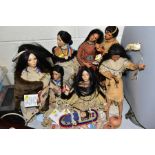 A COLLECTION OF HAMILTON COLLECTION AND ASHTON-DRAKE GALLERIES NATIVE AMERICAN HEROINE DOLLS, four