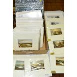A TRAY OF UNFRAMED CHROMO LITHOGRAPHS AND ENGRAVINGS, various topographical scenes of Scotland,