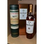 TWO BOTTLES OF EXCELLENT SINGLE MALT comprising The Macallan 10 year old, matured in Sherry Oak