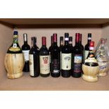 SIXTEEN BOTTLES OF ITALIAN RED WINE comprising one 2 litre bottle of Melini Chianti, one Cecchi