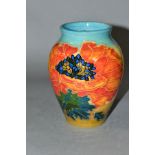 DENNIS CHINA WORKS VASE, Poppy design by Sally Tuffin No 50, impressed backstamp, 2000 and