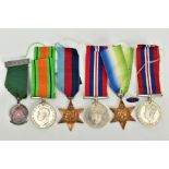 A GROUP OF WWII MEDALS to include 1930-45 Atlantic Stars, Defence and two War medals (un-named as