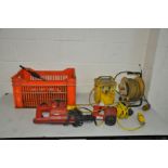 A HILTI TE52 SDS DRILL, a Hilti TE12 SDS drill, a 110 volt transformer, twenty five meter cable reel