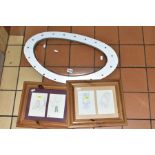 AN AIRBUS A330 LANDING LIGHT COVER, curved shaped oval outer metal ring with clear Perspex centre,