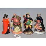 FOUR SMALL ROYAL DOULTON FIGURES, 'Falstaff' HN3236, 'Good King Wenceslas' HN3262, 'Guy Fawkes'