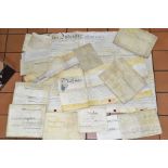 INDENTURES, a parcel of early 18th and 19th Century indentures, mortgages etc (approximately