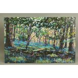 TIMMY MALLETT (BRITISH CONTEMPORARY) 'Bluebell Shadows', limited edition box canvas print of a