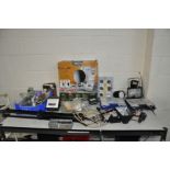 A SELECTION OF ELECTRICAL TOOLS AND ACCESSORIES including a Monoc voltmeter, various meter dials,