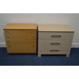 TWO MODERN CHEST OF DRAWERS