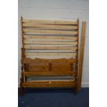 A MODERN PINE 4' 6'' BED FRAME