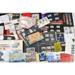 BOX OF MAINLY CHANNEL ISLANDS & ISLE OF MAN STAMPS, usually as presentation packs, mainly 1970's and