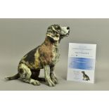 APRIL SHEPHERD (BRITISH CONTEMPORARY) 'Paying Attention', a limited editioin sculpture of a dog 6/