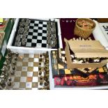 A COLLECTION OF ASSORTED CHESS SETS, various styles and materials, to include Oriental, a Lord of