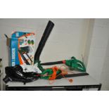 A BLACK AND DECKER GW250 GARDEN VAC/BLOWER, a Black and Decker GL650 Flex strimmer and a Black and