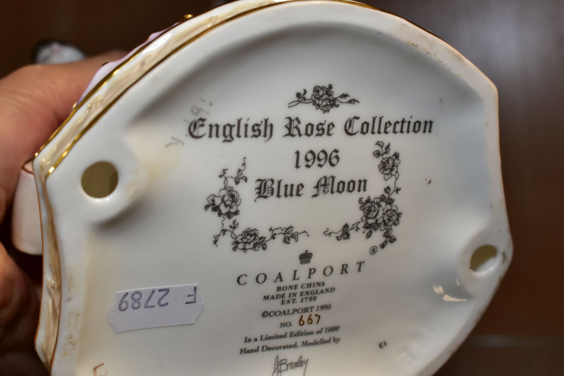 FIVE COALPORT LIMITED EDITION FIGURES FORM THE ENGLISH ROSE COLLECTION, 'Blue Moon' 1996 No.667/ - Image 7 of 7