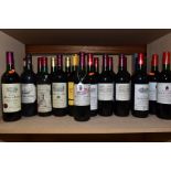 TWENTY ONE BOTTLES OF RED WINE INCLUDING TWENTY BORDEAUX comprising one Chateau Beychevelle Grand