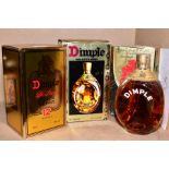 JOHN HAIG & CO LTD DIMPLE SCOTCH WHISKY, three bottles of the iconic blended Whisky, two older