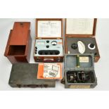 A BOX CONTAINING THE FOLLOWING: Air Ministry Astro Compass MKII ref 6A/1174 boxed, 'Cambridge