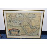 AN ANTIQUE MAP OF THE TURKISH EMPIRE 'TURCIC IMPERII DESCRIPTO', by Abraham Ortelius, engraved