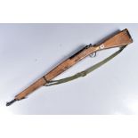 WWII ERA TRAINING RIFLE/TOY RIFLE, wood and metal construction, bolt action