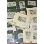 THIRTY TWO UNFRAMED ENGRAVINGS, of sporting themes, mostly hand tinted, to include boxing, golf,