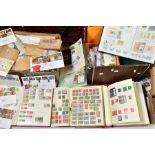 LARGE COLLECTION OF STAMPS IN TWO BOXES, mainly GB first day covers in one box, the other box with