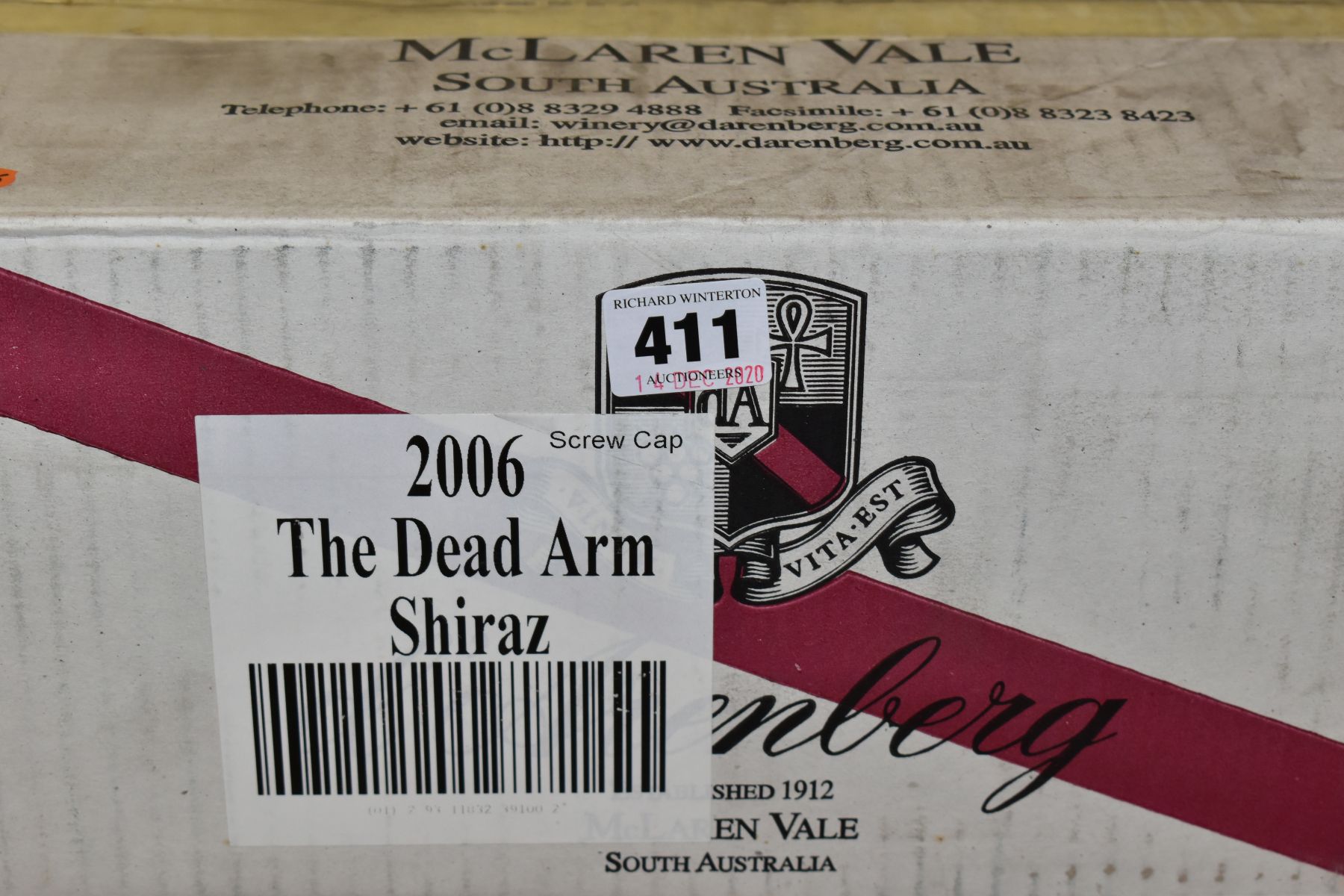D'ARENBERG MCLAREN VALE 'DEAD ARM' SHIRAZ 2006, one box of six 750ml bottles, the wine has - Image 2 of 2