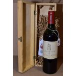 GRAND VIN DE CHATEAU LATOUR 1965, one bottle of the classic Pauillac in a wooden presentation box,
