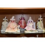 FIVE COALPORT LIMITED EDITON FIGURES FROM THE ENGLISH ROSE COLLECTION, 'Sweet Juliet' 1991 No.406/