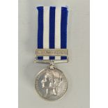 AN EGYPT MEDAL, bar 'The Nile'1884-85, named to 3428 Pte T.C. Dowling, 9th Company, Commissariat &