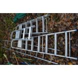 FOUR VARIOUS ALUMINIUM STEP LADDERS