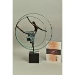 JENNINE PARKER (BRITISH CONTEMPORARY) 'Elevation', a limited edition bronze sculpture of a dancer