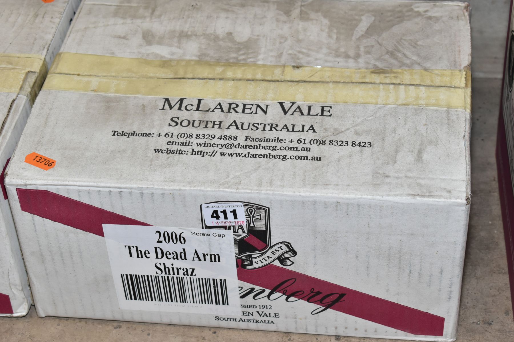 D'ARENBERG MCLAREN VALE 'DEAD ARM' SHIRAZ 2006, one box of six 750ml bottles, the wine has