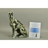 APRIL SHEPHERD (BRITISH COMTEMPORARY) 'On Guard', a limited edition cold cast sculpture of a Great