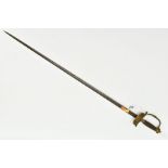 A BRITISH VICTORIAN ERA RAPIER SWORD, blade is approximately 79cm in length, the blade is
