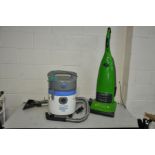 AN ELECTROLUX MASTERLUX WET AND DRY VACUUM and an Electrolux Airclean 1500 vacuum cleaner (both