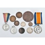 A BOX CONTAINING A BRITISH WAR MEDAL, named to M-299726 Pte A Price, Army Service Corps (ASC)