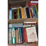 TWO BOXES OF MID TO LATE 20TH CENTURY BOOKS, Agatha Christie, Wilbur Smith, Gipsy Petulengro,