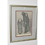 L.S. LOWRY (1887-1976) 'FAMILY DISCUSSION' a limited edition print of a family 779/850, published in